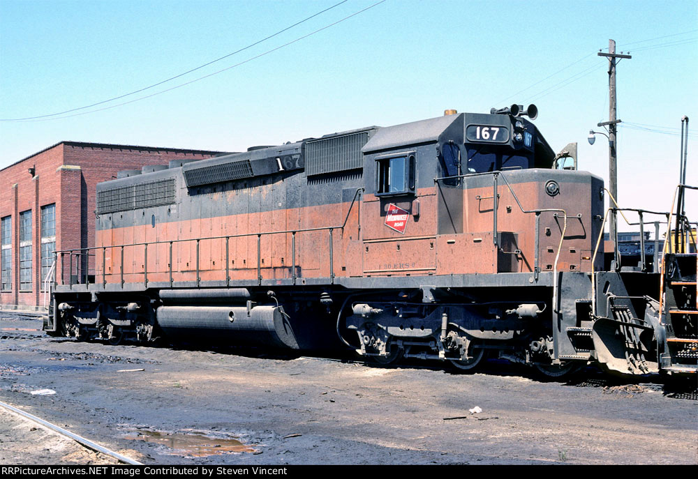 Milwaukee Road SD40-2 #167